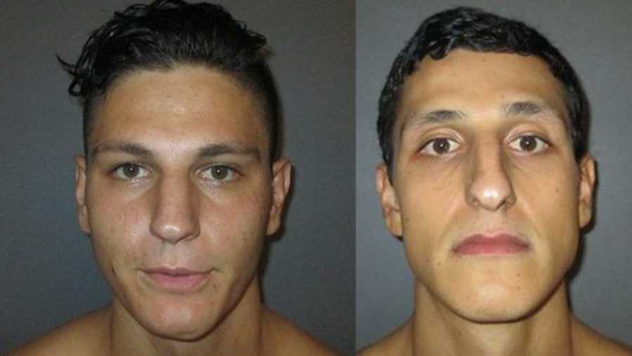 Paul Vielkind (left) and Brandon Vieklind (right) were arrested after breaking into and vandalizing an Irvine church, police said.
