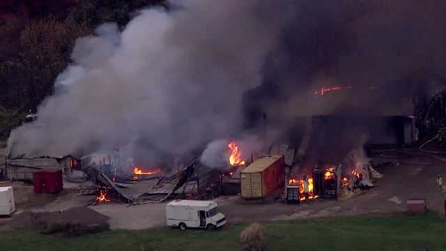 Fire at Brunton Dairy farm in Beaver County - Vimarsana News