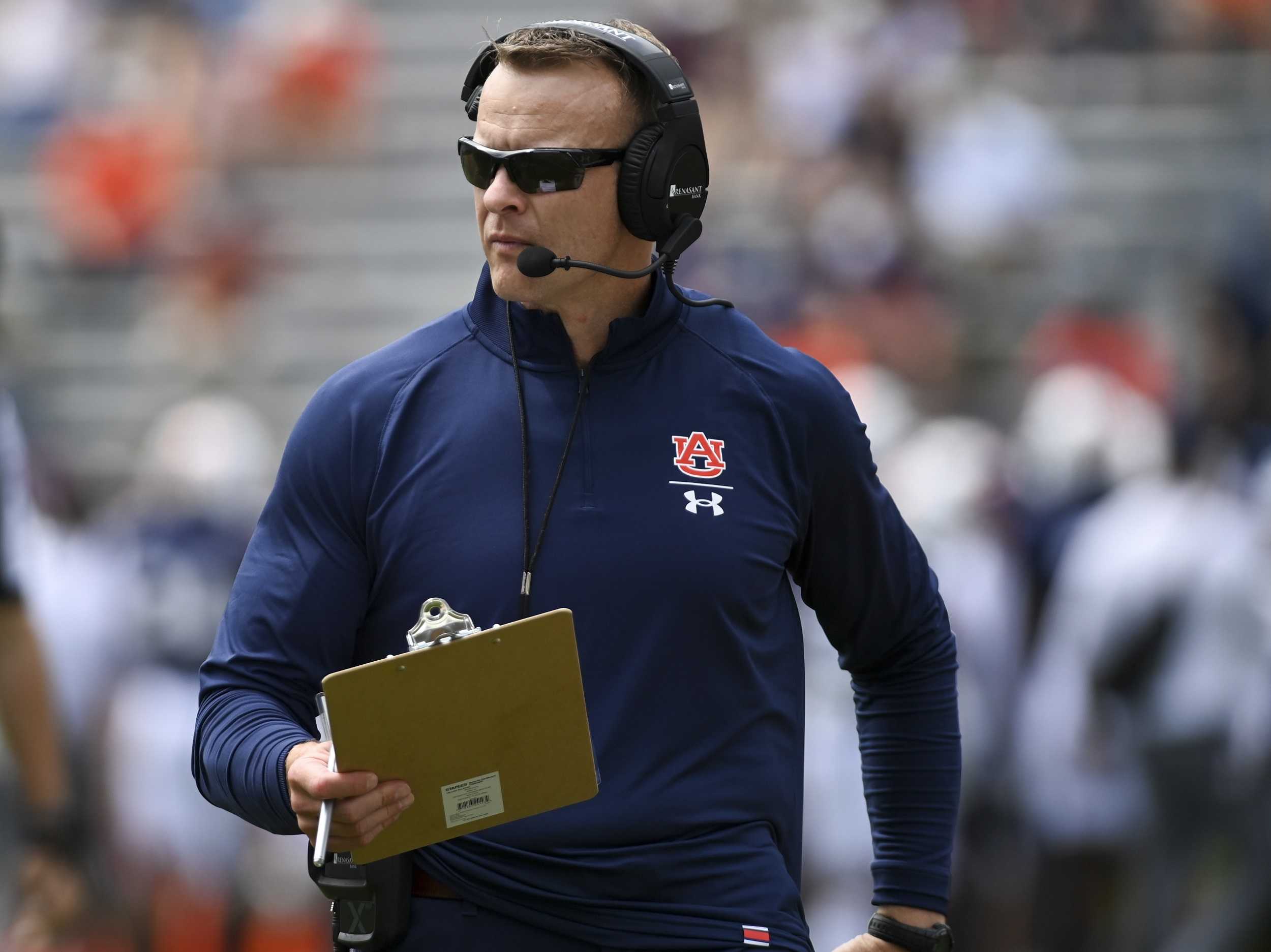 Auburn football coach Bryan Harsin tests positive for COVID-19