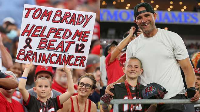Tom Brady gives game hat to 9-year-old cancer survivor