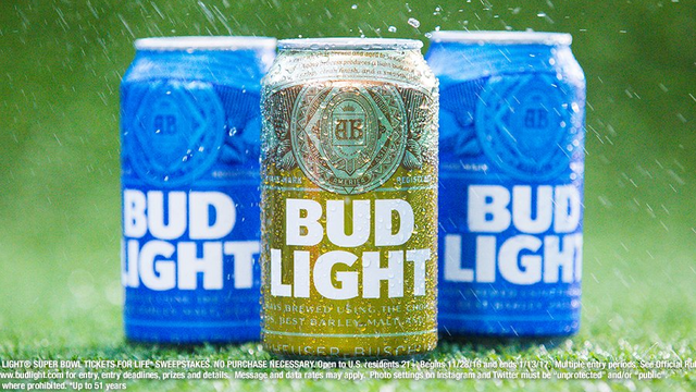 Gold Bud Light cans offer chance at lifetime Super Bowl tix