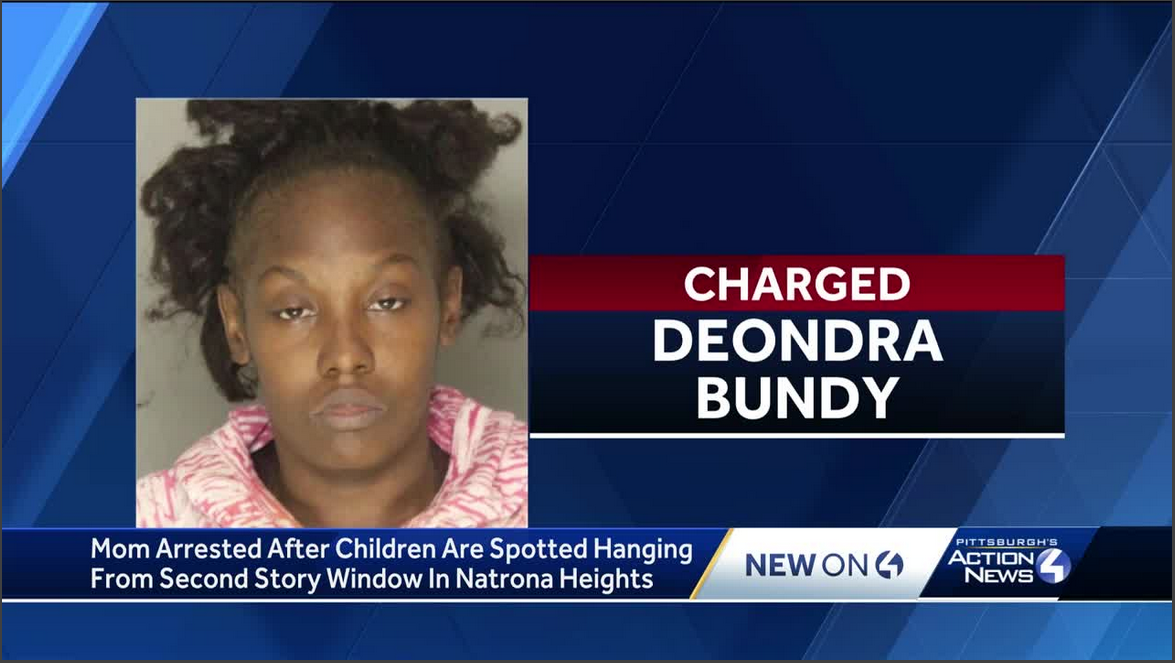 Mother charged after children found home alone, leaning out of second ...
