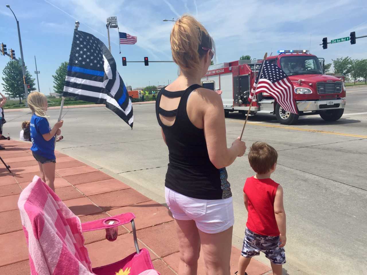 Thousands Line Procession Route To Honor Deputy Burbridge