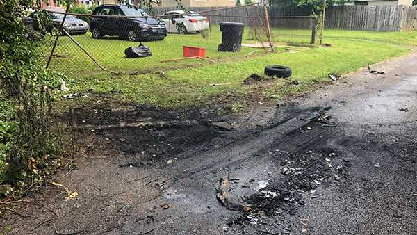 Person found dead inside burning car in west Louisville