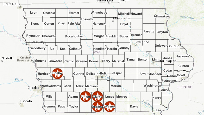 Iowa fire danger: Burn bans in effect for 5 counties