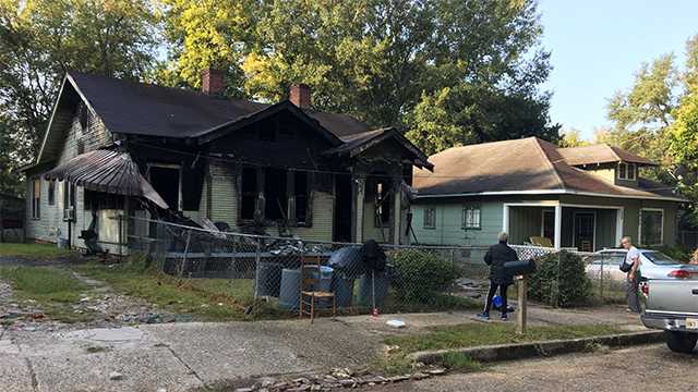 A fire heavily damaged a home on Burns Street in Jackson.