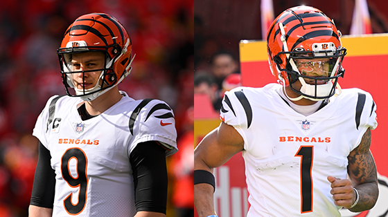 Bengals' Burrow, Chase win top honors