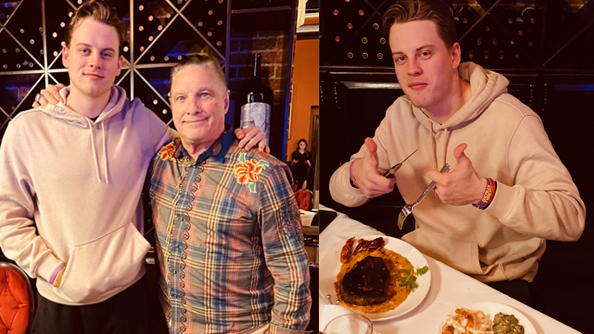 Joe Burrow Eats First Ever Steak Burrow At Jeff Rubys Steakhouse