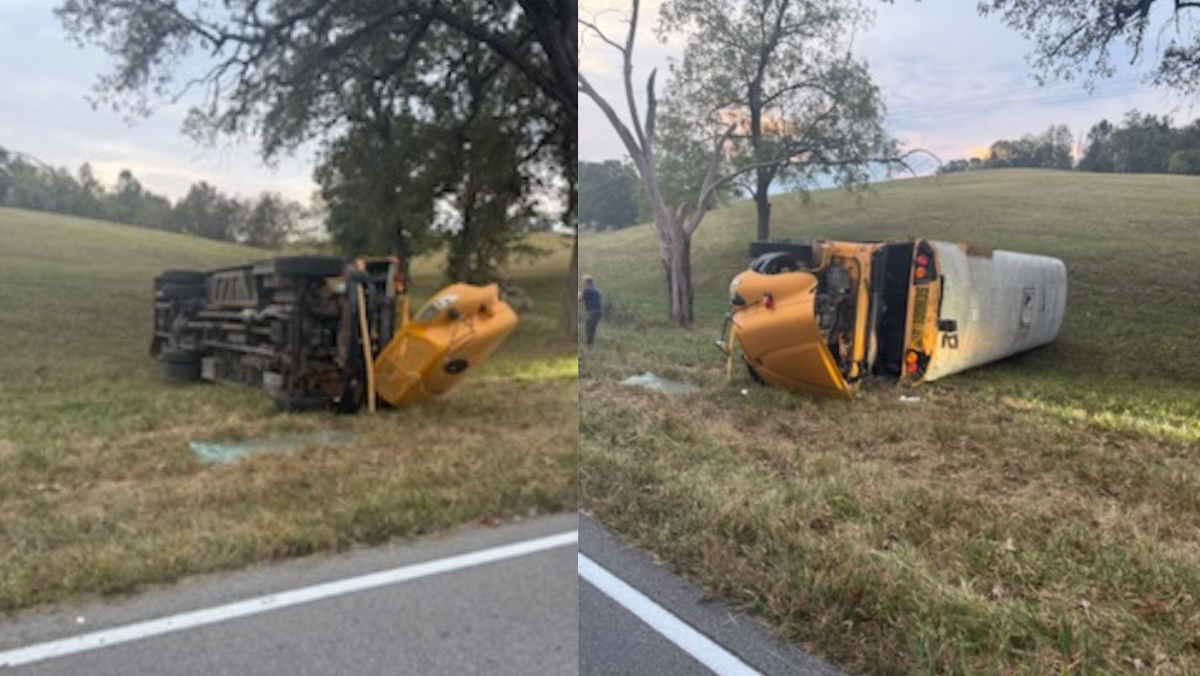 Driver, monitor hospitalized after school bus flips multiple times in NKY