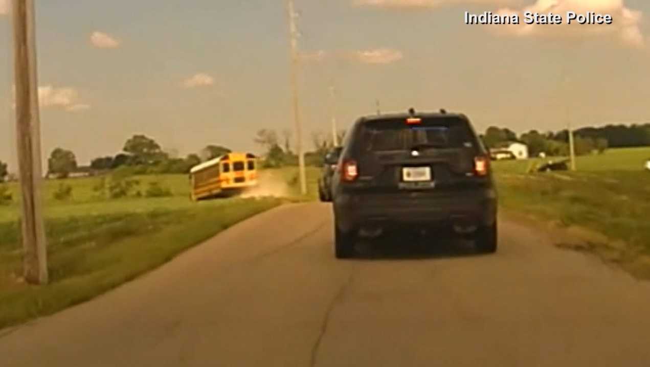Dashcam footage released as man accused of stealing local school bus leads police on chase - Vimarsana News