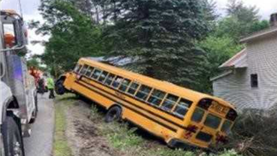 No injuries in school bus crash involving 7 students in Athens, Vermont