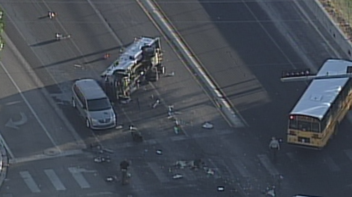 School bus crash sends one person to hospital