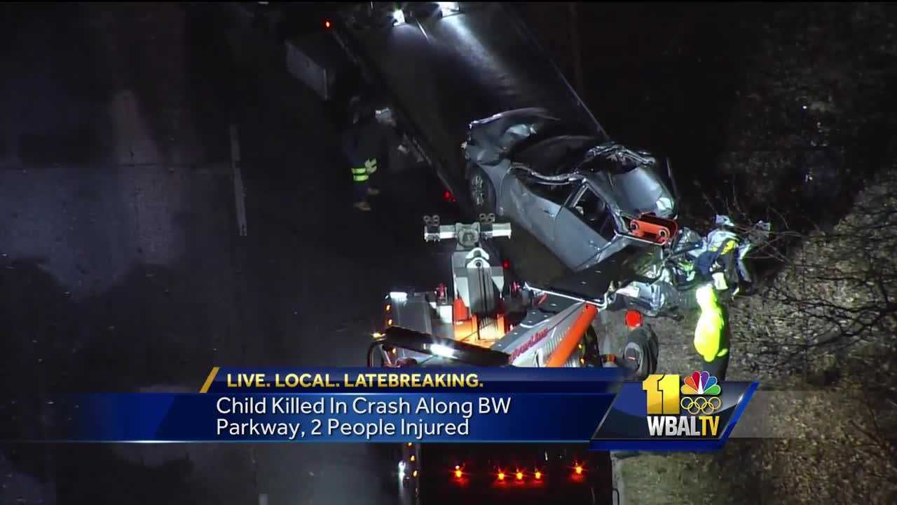 Child Killed, 2 Adults Injured In BW Parkway Crash