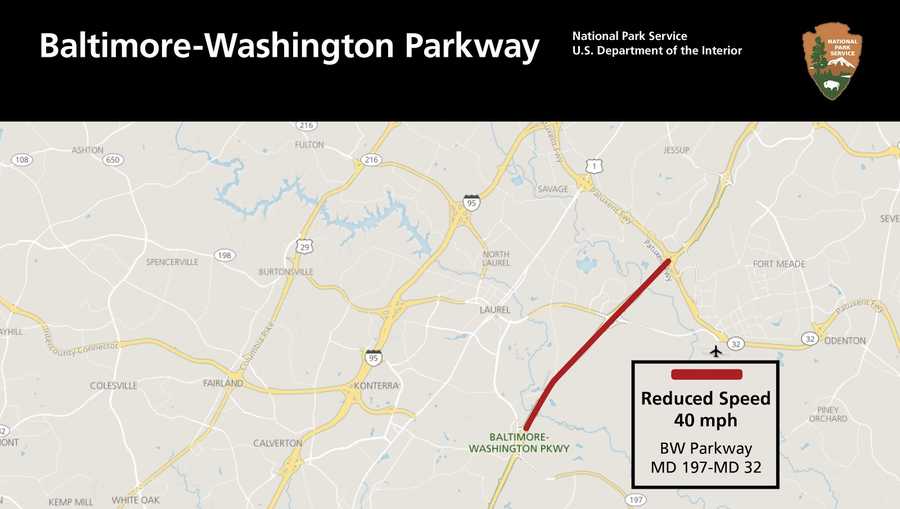 Baltimore-Washington Parkway speed limit lowered