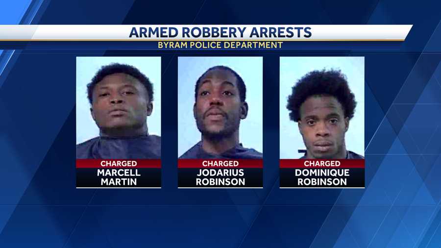 three arrested for armed robbery in byram