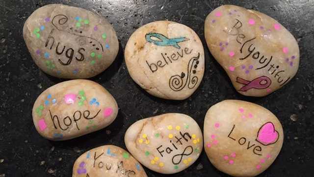 Rocks with positive messages popping up around Byram