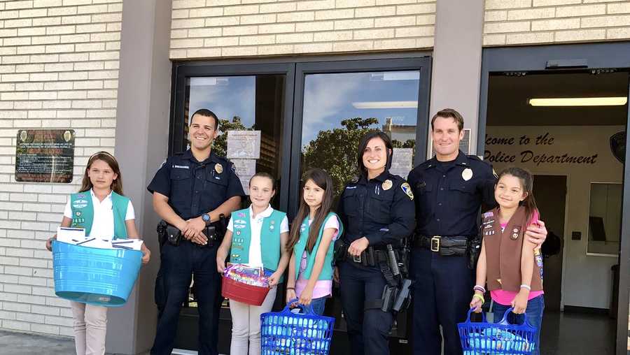 Girl Scouts deliver special message to Stockton police