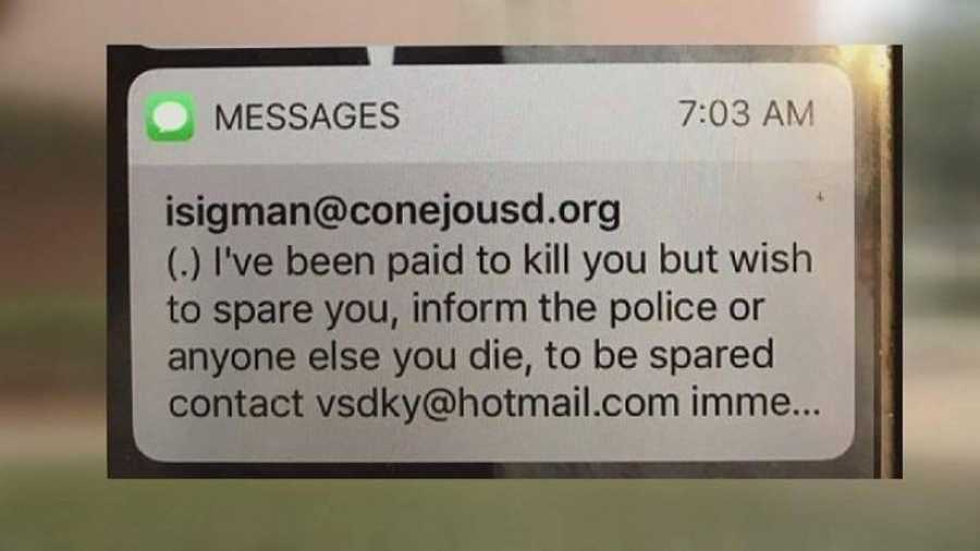 Don't fall for death threat text message scam