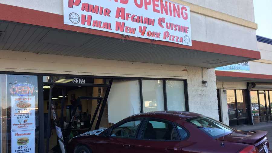 A car crashed into a Sacramento restaurant on Thursday, Dec. 29, 2016.