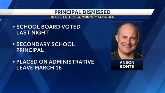 Interstate 35 Secondary Principal Anson Bonte let go - Vimarsana News