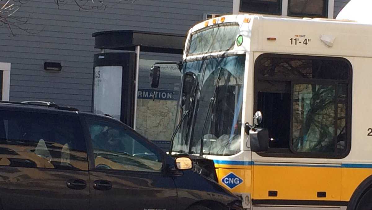 Driver dead after stolen minivan collides with MBTA bus in Boston