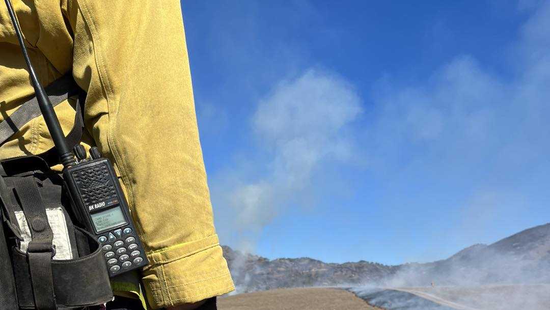 Cal Fire begins a prescribed burn in the Gabilan Range east of Salinas