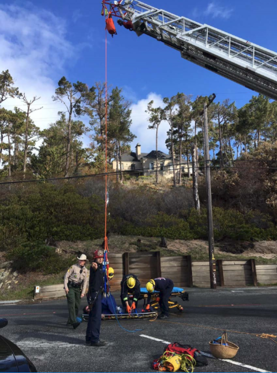 Man rescued after falling off wall at Lone Cypress lookout in Pebble Beach
