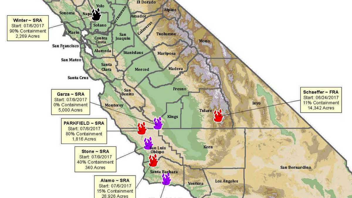 Parkfield Fire 80 percent contained in south Monterey County