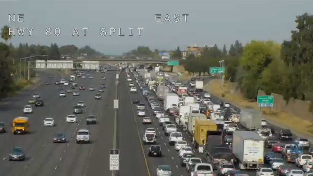 Big rig blocked I-80 lanes in Sacramento for more than 1 hour