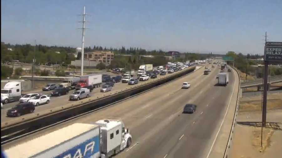 Traffic in Sacramento after crash