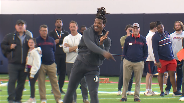 Panthers great Cam Newton to throw at Auburn Pro Day