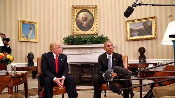 President Obama welcomes President-elect Donald Trump to the White House