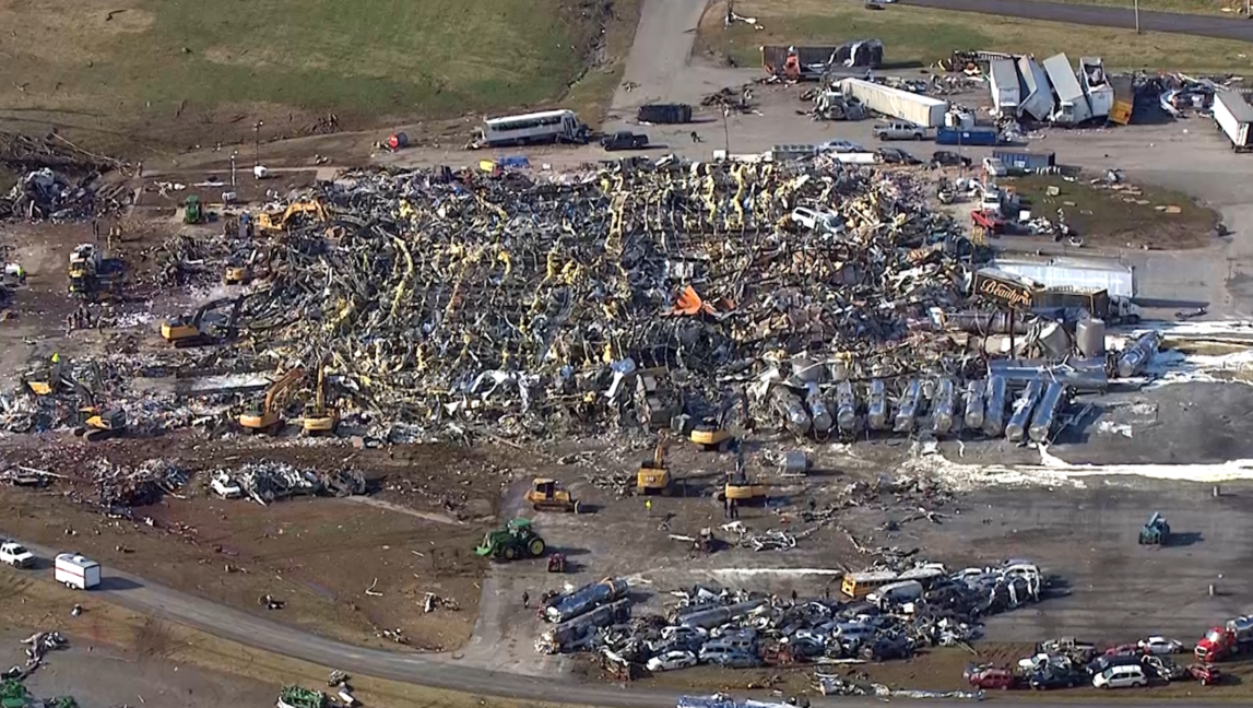 Candle factory destroyed in deadly Kentucky tornado outbreak hit