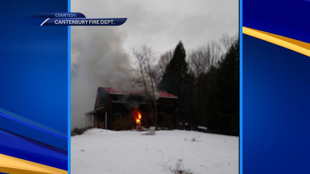 House destroyed by fire in Canterbury
