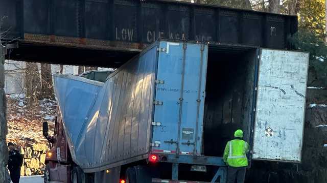 Truck 'Storrowed' on Bolivar Street bridge in Canton again - Vimarsana News