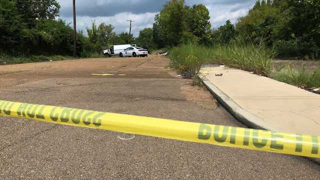 Police tape on Capers Avenue, where a body was found