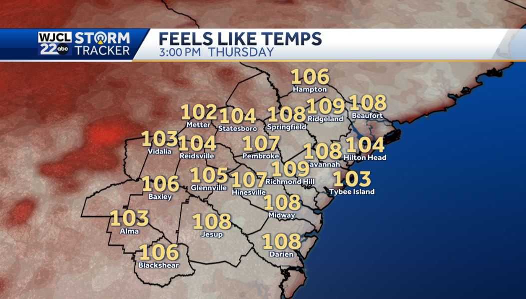 Heat Advisories issued for Southeast Georgia and the Lowcountry - WJCL