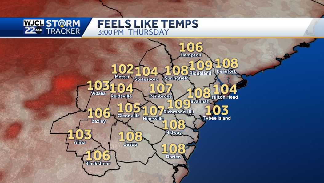 Heat Advisories issued for Southeast Georgia and the Lowcountry - WJCL