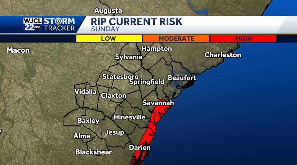 More pleasant weather on Sunday for SE Georgia and the Lowcountry - WJCL