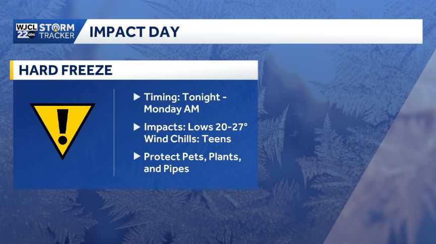 Impact Day: Tracking another hard freeze across Southeast Georgia and ...