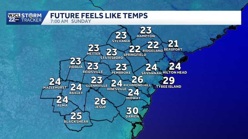 Freeze possible on Sunday before a warm-up arrives to Southeast Georgia and the Lowcountry next week