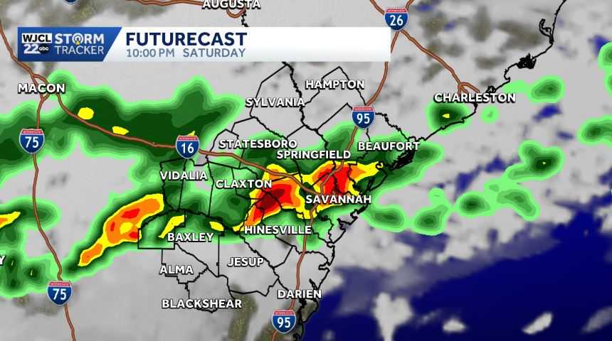 Scattered showers and storms possible across Southeast Georgia and the ...