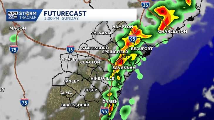 A few showers and thunderstorms are possible for Southeast Georgia and ...