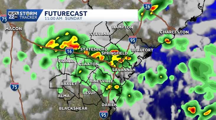 Isolated showers & thunderstorms possible across Southeast Georgia and ...