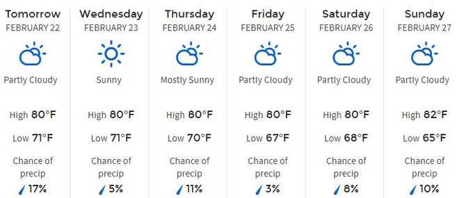 South Florida weather forecast for the week ahead