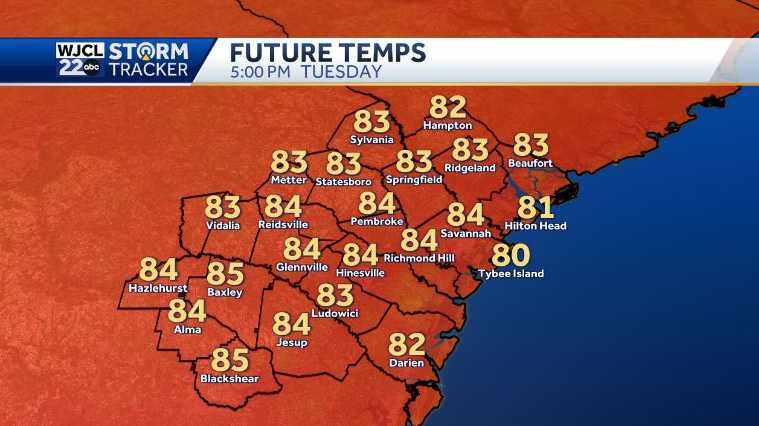 Sunshine and cooler temperatures for SE GA and the Lowcountry
