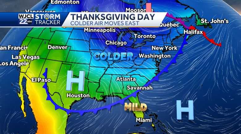A big cool down will be moving in around Thanksgiving Day - WJCL