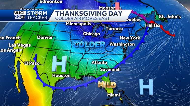 Cooler weather expected for Thanksgiving