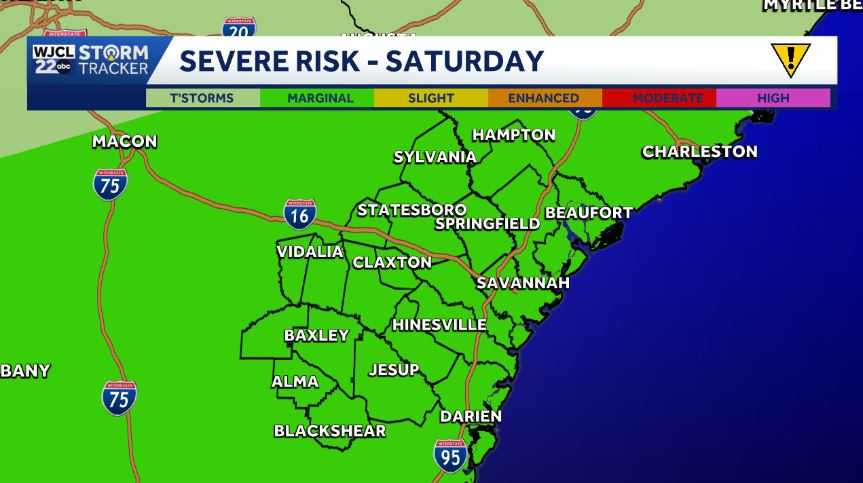 Scattered showers and storms possible across Southeast Georgia and the ...