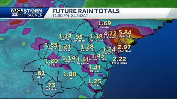 Rain sticking around for SE Georgia and the Lowcountry on Sunday - WJCL